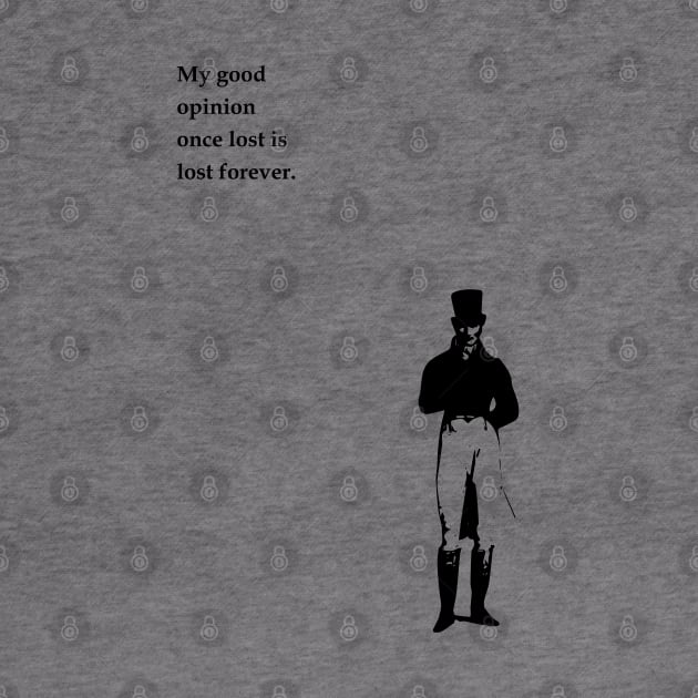 Jane Austen Pride and prejudice minimalist art and quote. by MariOyama